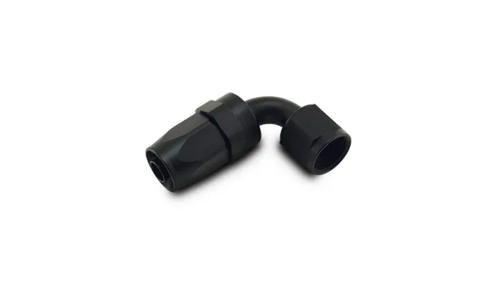 21920 – VIBRANT Hose End Fitting, -20AN Hose -20AN Female 90 Degree Swivel Anodized Black Aluminum Single